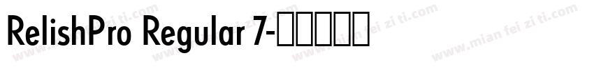 RelishPro Regular 7字体转换